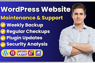 do monthly wordpress maintenance support help and website management