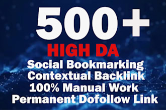 do social bookmark contextual backlink for top page google ranking