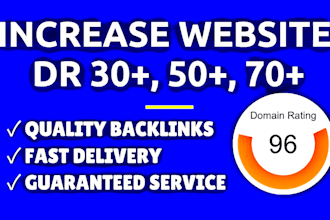 increase ahrefs domain rating up to DR 70, SEO strategy