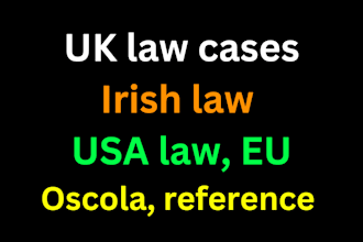 handle UK law, irish law, eu law and case research