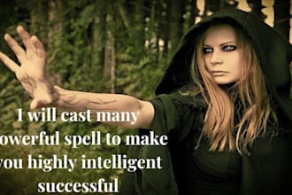 cast many powerful spell to make you highly intelligent successful