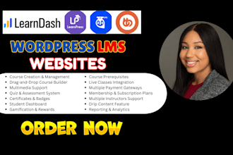 elearning wordpress website with tutor lms, learnpress, or learndash