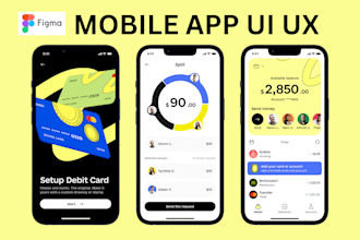 create UI UX design for mobile apps in figma