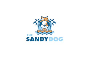 design awesome cat and dog on the boat logo