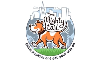 design awesome dog walking business logo