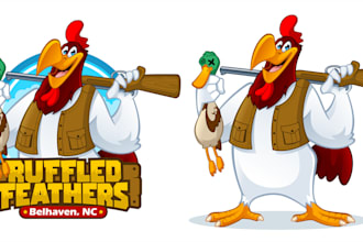design duck hunting and saltwater fishing logo