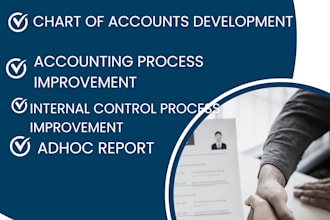 create a chart of accounts, improve accounting processes and internal controls