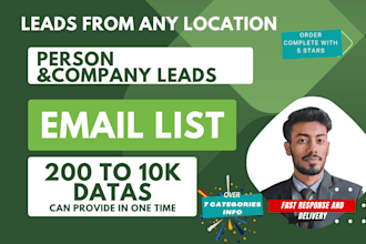 give company and person leads of russia, china, USA, any locations for contact