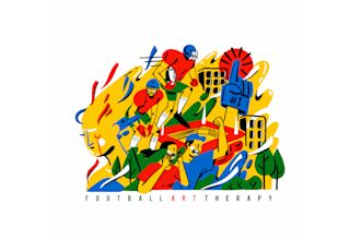design football art therapy logo