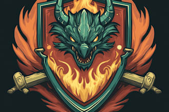 design unique medieval, fantasy, rpg, mmorpg game logo title
