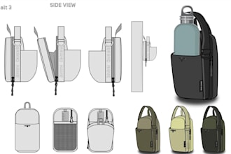 do  any bag or backpack design with techpack for production and 3d modeling