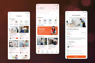 build job searching app, handyman, construction app like gojek, thumbtack, uber