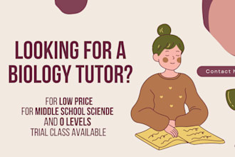 tutor biology o levels and middle school
