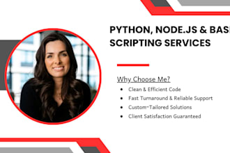 do python, nodejs projects, scripts, build bots, web crawlers, restfulapi