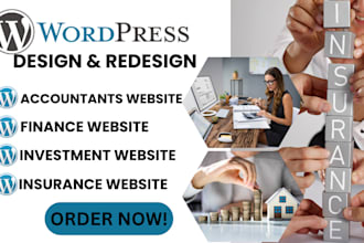 design professional insurance, investment, finance, and accounting websites