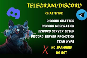 engage and chat in your discord server, telegram chat