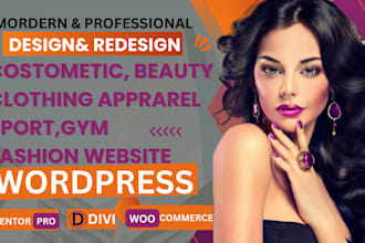 design fashion, cosmetic, spa, salon, beauty wordpress website with elementor