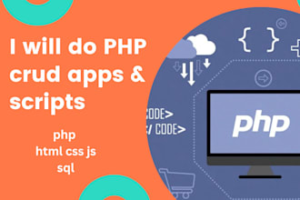 create crud php web application