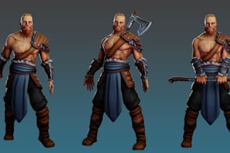 produce 3d game character, metahuman model, 3d assets,unreal engine 5, 3d armor