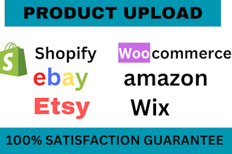 add upload products to shopify woocommerce etsy ebay amazon store listing