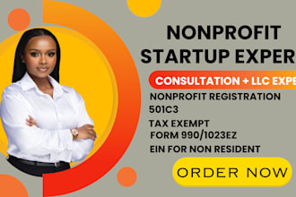 register your nonprofit llc with 501c3 tax exempt, bylaws, ein, form 990 1023