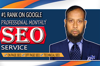 provide monthly SEO service for google top ranking