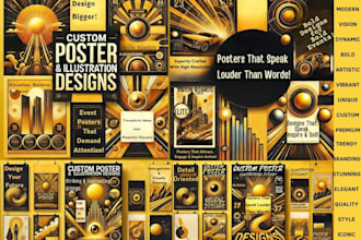do event poster design, vision board, typography poster illustrations, wall art