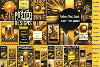 do event poster design, vision board, typography poster illustrations, wall art