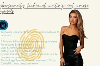do cybersecurity technical writing and course proposals