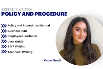 write business policy and procedure, home care, employee handbook, group home