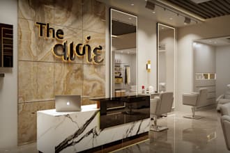 craft 3d interior design,render cgi beauty salon,hair salon ,barber shop, spa