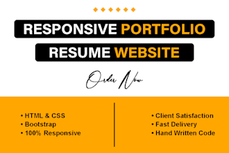 create personal portfolio website or resume website