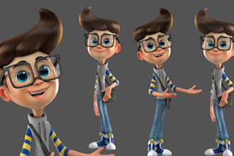 custom 3d character modeling rigging and design for games animation and nft c4d