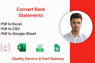 expert bank statement conversion to excel, CSV, or google sheets