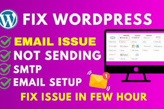 fix wordpress email issues and setup wordpress email SMTP