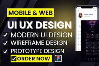 design stunning mobile app UI UX wireframes, mockups, and prototypes in figma