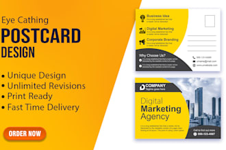 create postcard brochure, postcard design, bifold postcard