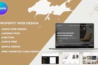 make website property with canva