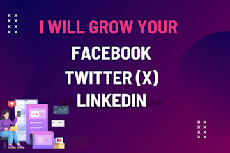 grow your facebook twitter linkedin manually