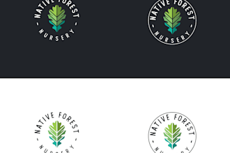 design great looking modern white oak leaf logo