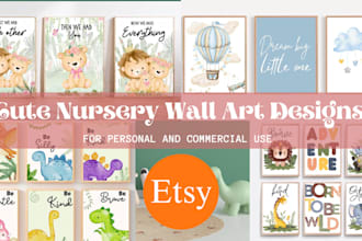 design cute printable nursery wall art for kids room and etsy
