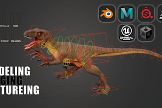 create 3d creature, monster, animal for animations and game cgi and vfx