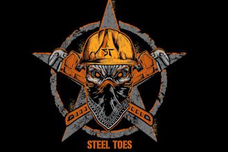 design awesome hand drawn hardcore logo