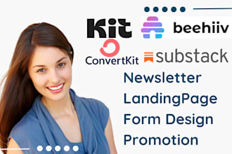design beehiv newsletter unbounce landingpage substack promotion convertkit form