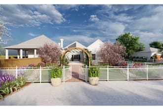 do landscape design, 3d modeling, rendering as landscape architect