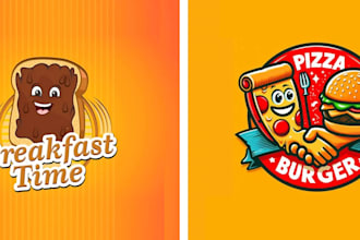 design food cafe restaurant bakery pizza logo