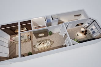 make a detailed 2d and 3d plans