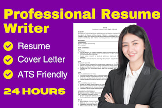write a professional ats friendly resume for any industry