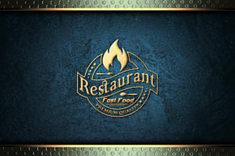do aesthetic restaurant, hotel, cafe, catering, BBQ logo or graphics design