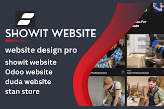 design responsive showit website duda web odoo web stan store or template design